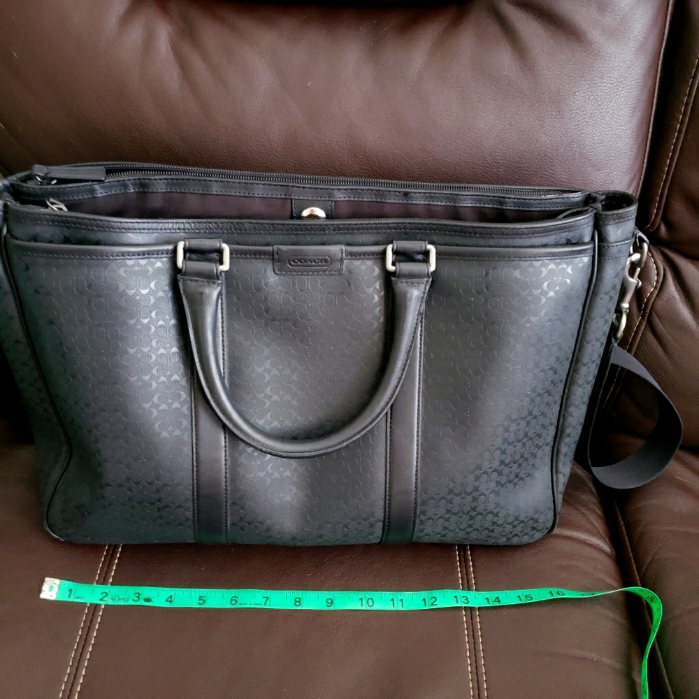 Black coach brief case bag